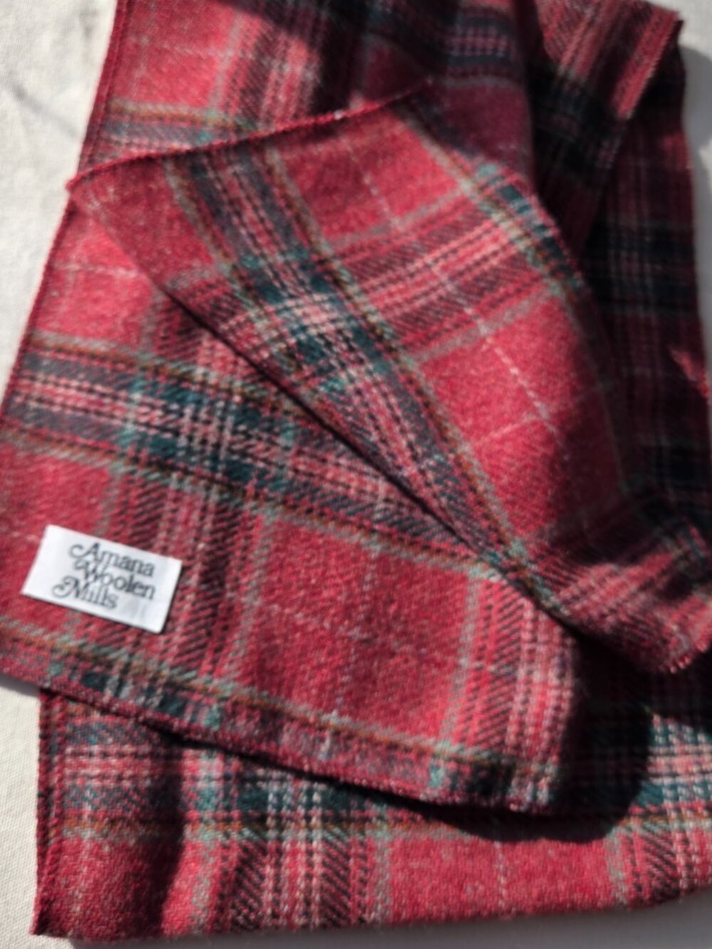 Amana Woolen Mill Wool Blend ? Scarf Plaid Tartan